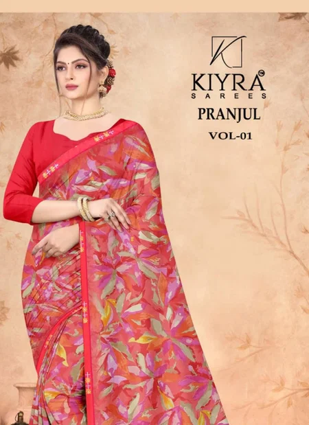 Pranjul Vol 1 By Kiyra Georgette Printed Daily Wear Saree Wholesale Online
